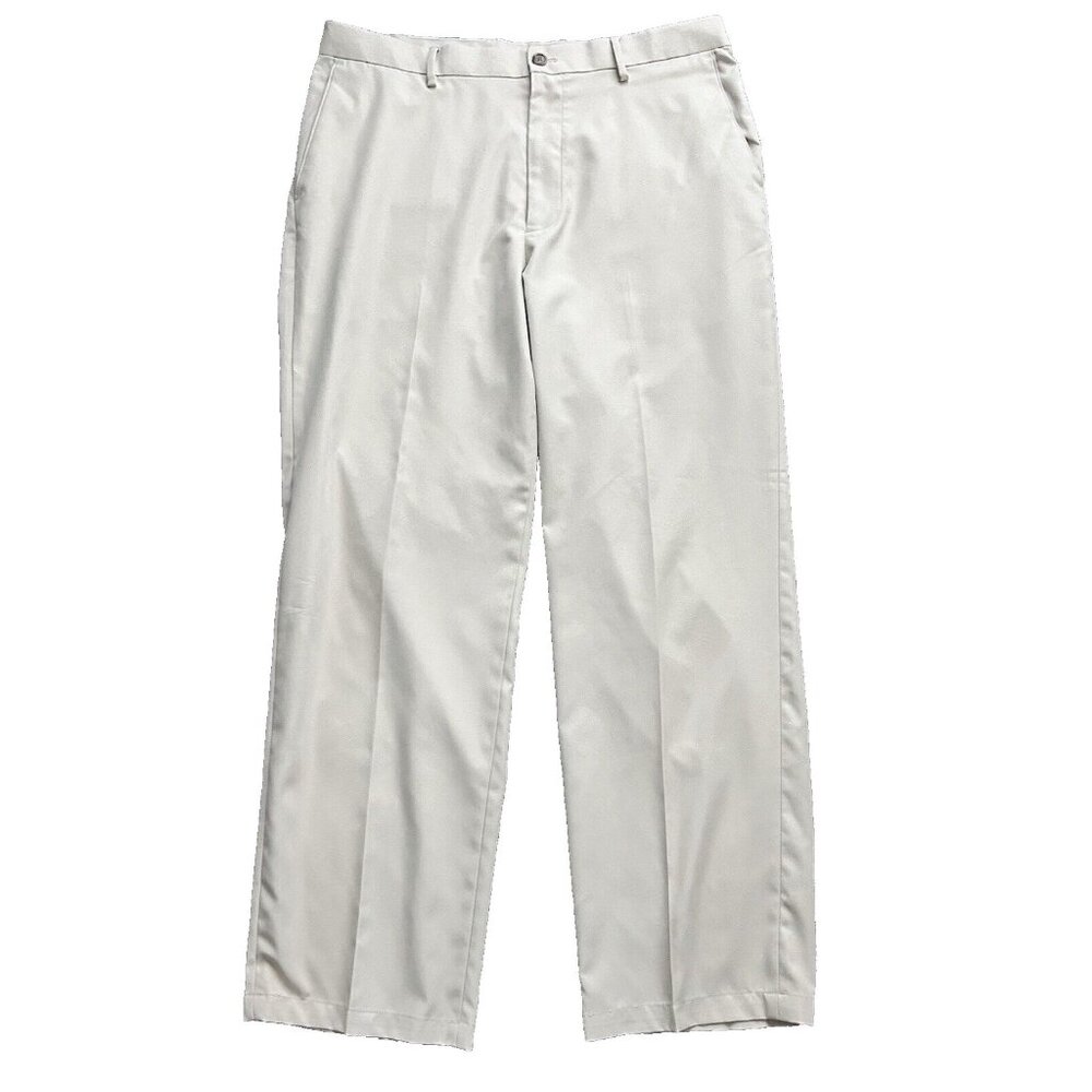 IZOD Golf Pants Straight Fit Mens 36 X 32 Khaki Polyester X-Treme Function